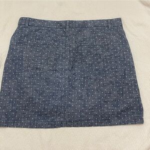 Croft & Barrow denim polka dot skort